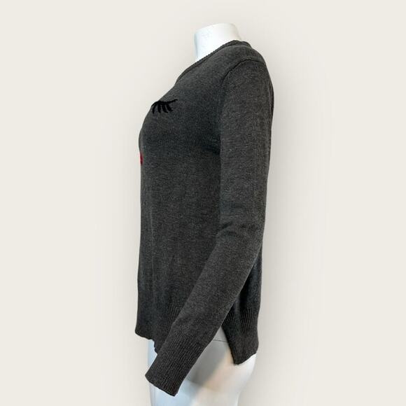 Kate Spade x Broome Street | Wool Blend Winking Eye Sweater | Size S - Picture 4 of 14